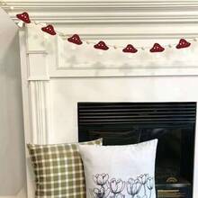 Easter Party Decoration Beaded Felt Rabbit Carrot Banner Garland Swag Hanging Ornament, Spring Holiday Felt Bunny Veggie Bunting For Mantel, DIY Craft Felt Garland With Wood Beads, Farmhouse Easter Hanging Decor For Wall Fireplace - 木珠單條款A-018 - 查看 2