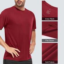 Veldtholos 6pcs Men's Breathable Athletic Short Sleeve T-Shirts-Moisture-Wicking Quick-Dry Workout Tops - PHA MÀU B - Xem 4