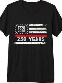 250th Anniversary United States 250th USA 4th Of July 2026 Premium Tri-Blend T-Shirt - 黑色 - 查看 1