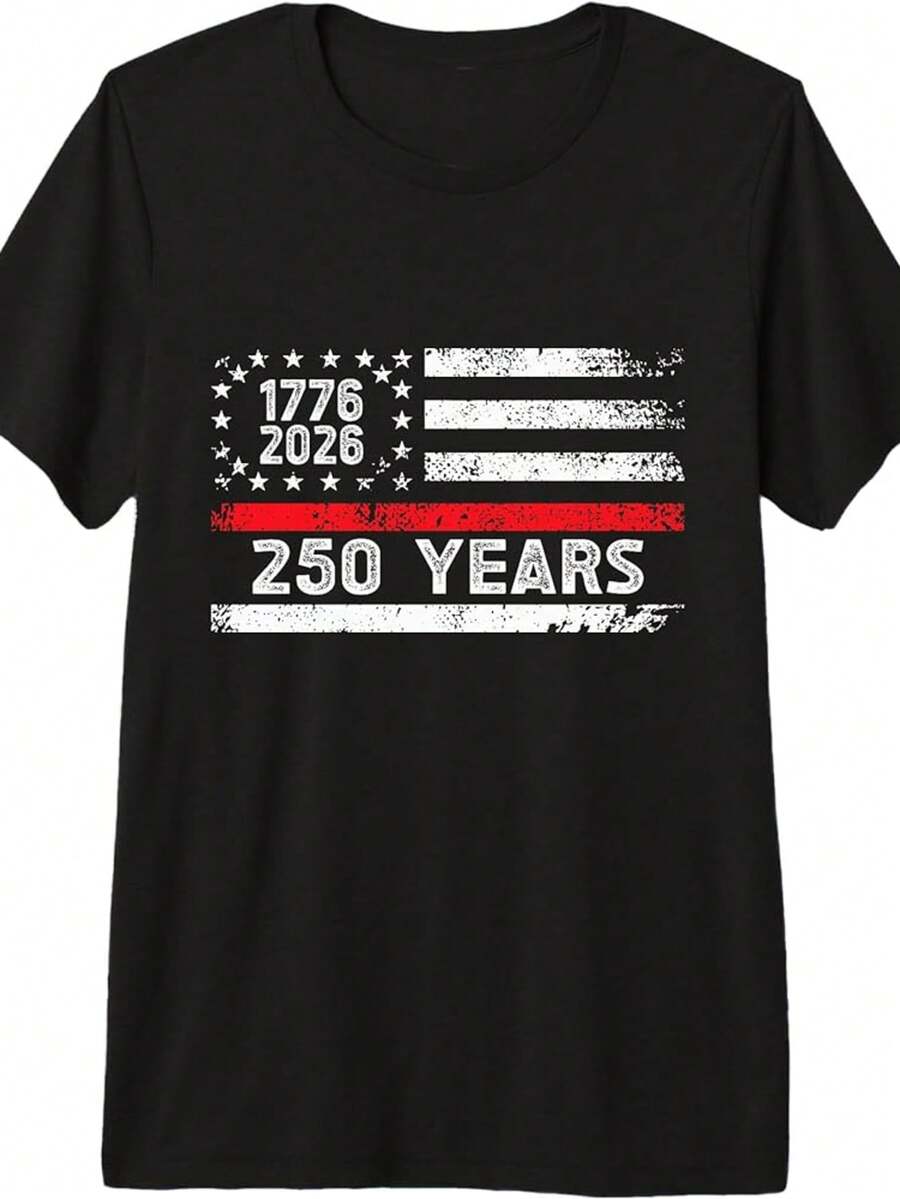 250th Anniversary United States 250th USA 4th Of July 2026 Premium Tri-Blend T-Shirt - 黑色 - 查看 1