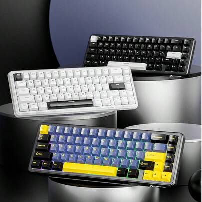 لوحة مفاتيح ميكانيكية محورية مغناطيسية X65HE، نقش جانبي متساوي الارتفاع، سلكية RGB، انخفاض في زمن الاستجابة، معدل استطلاع 8K، محور مغناطيسي