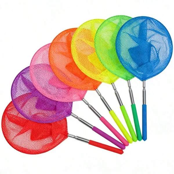 5pcs Telescopic Fishing Net, Convenient Outdoor Tool Suitable For Pond, River, Beach, Fishing, Catching Butterflies, Outdoor Activity Companion