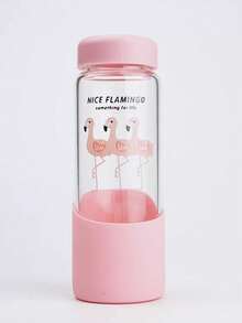 1 chiếc cốc thủy tinh hai lớp hình chim hồng hạc dung tích 500ml, dùng cho văn phòng, đựng sữa/đồ uống. - Nhiều màu - Xem 3