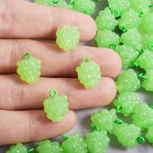 1pc/4pcs Cute & Fashionable Glass Vegetable & Fruit 3D Pendant Charms, Strawberry, Pineapple, Grape, Suitable For Necklace, Earrings, DIY Jewelry Making - Picture - View 55