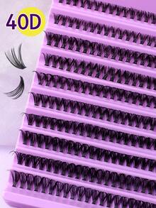 720/684/648/200pcs D-Curl Fluffy Thick False Eyelashes Set, Includes Beginner-Friendly Eyelash Tutorial, Thick & Full DIY Segmented False Eyelashes With Glue, Sealant, Tweezers And Brush, Enlarges Eyes, Lightweight & Reusable, Bulk Single Pair Eyelash Kit, Soft & Natural Mixed Lashes, Creates 5D Volumized Eye Makeup, Suitable For DIY At Home, Travel, Daily Commute, Parties, Weddings, Bridal - Purple - View 21
