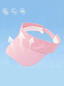 1顶可调节儿童遮阳帽，简约设计，轻便透气，防紫外线，适合沙滩、高尔夫、跑步等场合，男女通用 - 兒童空頂帽 - 查看 3