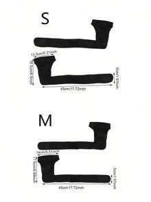 1 Pair Of Ink Colored Neutral Fingerless Sports Gloves, Available In S/M/L/XL Sizes, Suitable For Weightlifting, Gym Fitness Training, With Hook And Loop Fasteners - màu đen - Xem 8