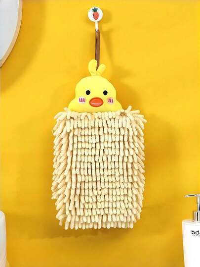 1 chiếc khăn tay nhung họa tiết hoạt hình dễ thương, khăn bếp thấm hút tốt, khăn treo phòng tắm, khăn dày dặn cho trẻ em, thích hợp cho nhà bếp, phòng tắm, trang trí ngày lễ, khăn lau nhà.