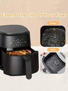 Bộ 1/2 chiếc, Thảm nướng silicon dùng cho nồi chiên không dầu, Thảm hấp silicon chịu nhiệt cao dùng trong gia đình, Khuôn nướng - Xem 12