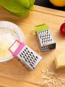 1个迷你不锈钢奶酪切片器，迷你蒜蓉研磨器，迷你奶酪研磨器，不锈钢奶酪姜菜香料厨房迷你研磨器，不锈钢迷你奶酪分级器，创意小盒式厨房切片研磨器，可用于研磨奶酪、土豆、南瓜、西葫芦、胡萝卜、柠檬、黄瓜、生姜、蔬菜等。 - 彩色 - 查看 5