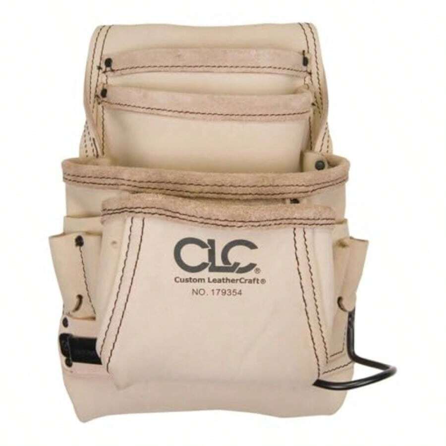 Custom Leathercraft Carpenter's Nail and Tool Bag Reversed Top Grain - Blanco - Ver 1