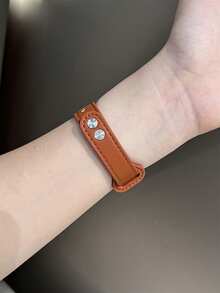 18mm 20mm 22mm Regular Leather Watch Band - Fashionable Replacement Strap, Compatible With Huawei, Galaxy Watch 7 6 5 4 40mm 44mm, Galaxy Watch 5 Pro, Galaxy Active 2, Watch 6 4, GT6 GT5 GT4 GT3 GT2 Pro, Unisex - Mocha Brown - View 5