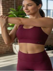Top Fitness K2b Original Cropped Racerback Sport Fitness - Màu Đỏ Sâu - Xem 5
