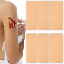 BUCICE 6pcs/Pack Waterproof Tattoo Cover Tape, Invisible Concealer Patch, Cover Skin Tattoo Scars - Brown - View 8