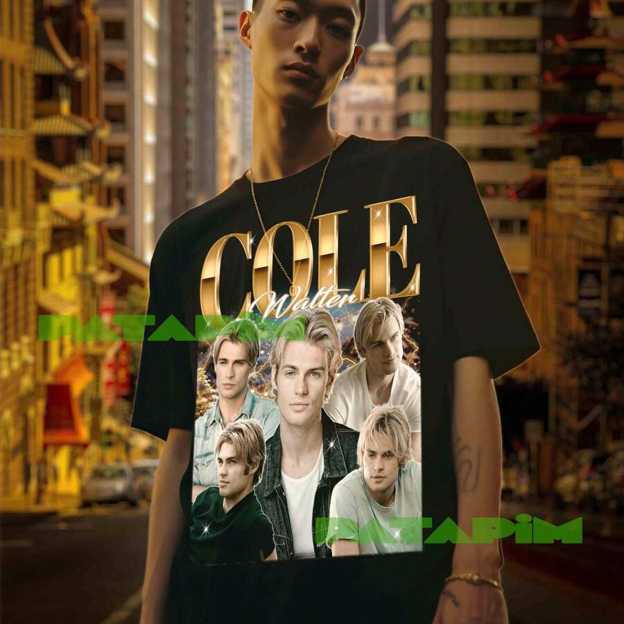 Cole Walter Retro Movie T-Shirt - màu đen - Xem 1