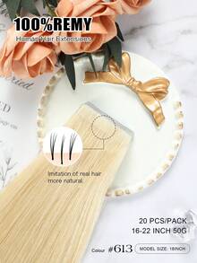 YILITE 4x0.8cm 10片装 20片装 胶带式接发 真人发注塑隐形胶带接发 - S613 - 查看 2