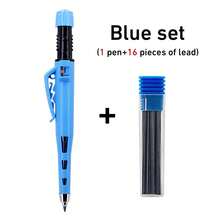 Bút chì chuyên dụng đầu dài 2.8mm dùng trong chế biến gỗ, làm từ ruột chì than đen, bền và khó bị gãy, có tích hợp gọt bút chì, thích hợp để đánh dấu dụng cụ tại công trường xây dựng (1 bút + 1 hộp ruột chì). - Bộ - Xem 11