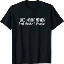 KeoStore I Like Horror Movies, Maybe Three More - Ds4795 Black T-Shirt - Black - View 2