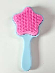 1支婴儿气垫星形梳，婴儿头部护理梳，可爱星形按摩顺发梳，家用按摩直发梳 - 彩色 - 查看 9