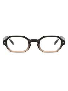 1副女士复古简约纯色全框多边形PC光学眼镜 - 彩色 - 查看 4