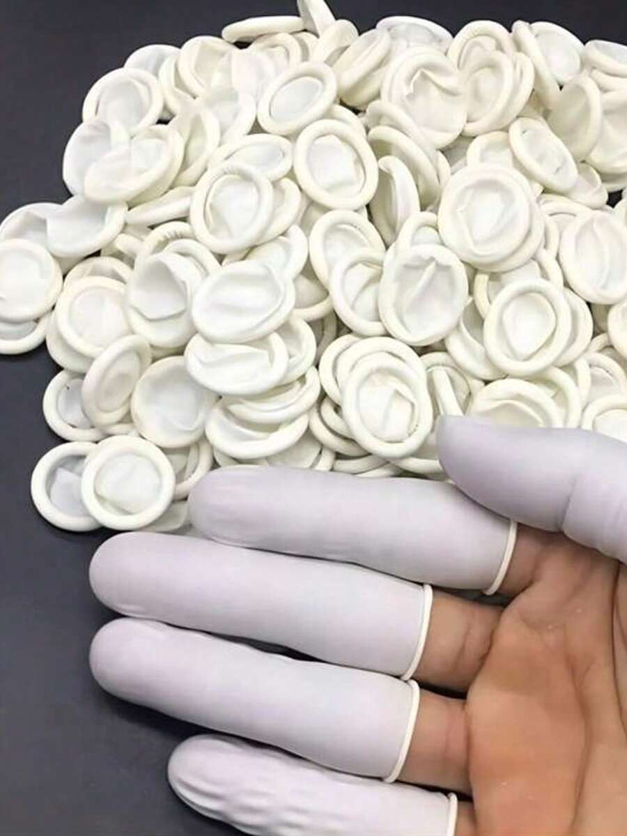 Latex Finger Cots, Disposable White Rubber Finger Covers For Nail Art - Multicolor - View 1