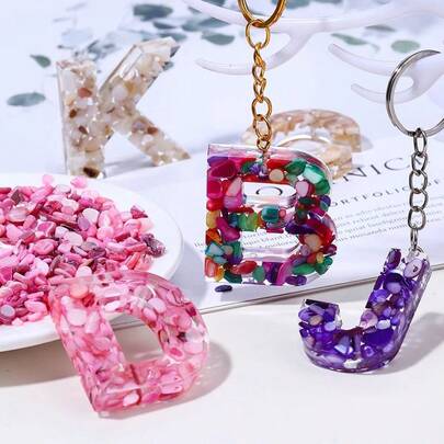 50克彩色盒装不对称贝壳填充树脂模具装饰用品，完美的DIY艺术工艺品材料和环氧树脂填充剂，硅胶模具，手工DIY