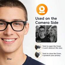 4/6pcs Camera Lens Cover Stickers Suitable For R-Ayban M-Eta O-Akley/Wayfarer/Skyler/Headliner Glasses Camera Lens Shade - View 6