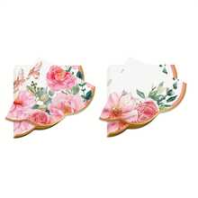 20 pièces/40 pièces/60 pièces, Serviettes en papier imprimées de fleurs et de papillons, Serviettes en papier rose à 2 épaisseurs avec bord festonné doré - Serviettes de cocktail à motifs aquarelle de roses et de pivoines avec design de papillons pour mariage, enterrement de vie de jeune fille et fête de jardin, Serviettes jetables de printemps romantique de jardin - Voir 5
