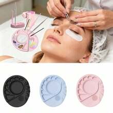 Paleta de silicona multifunción para maquillaje, sombra de ojos, esmalte de uñas y gel, bandeja para herramientas de belleza de uñas - Multicolor - Ver 5