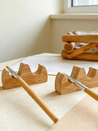 1 pieza Soporte de madera para bolígrafos, organizador de brochas de maquillaje, soporte de escritorio multifunción para bolígrafos, taza de madera simple y duradera para bolígrafos con múltiples compartimentos, estante de almacenamiento para herramientas de manicura