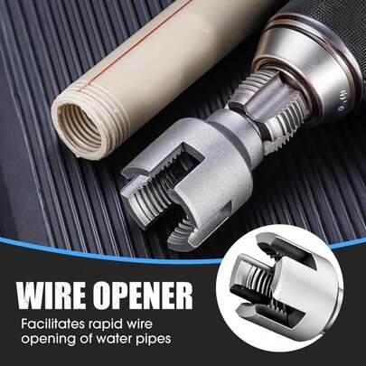 4Pcs/Set Internal & External Pipe Threading Tool(1/2'' 3/4'' Dies), 2026 New Function Pipe Thread Cutting Tool, Electric Drill Compatible PVC & Plastic Pipe Threader Kit For Home Repair