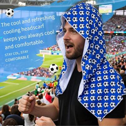 World Cup Fan Gear For USA, Canada, Mexico, World Cup Soccer U-Shaped Sun Visor Hat And Cooling Headband, Quick-Dry Cooling Towel