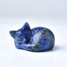 Exquisite Natural Crystal Carved Cat, Unique Design, Healing Crystal, Gemstone With Contained Energy, Energy Healing Meditation Stone, Home Decor And Gift, Portable, Also Suitable As Holiday Gift, From CUPIDCRYSTAL Brand - Crystal (4cm/1.57in) - View 30