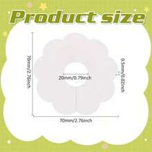 50张空白花卉酒杯识别标签 - 7厘米 x 7厘米 x 0.05厘米，优雅花卉饮品标签，适用于圣诞节、感恩节、新年派对装饰，以及玻璃器皿标签、圣诞香槟装饰 - 白色 - 查看 6