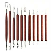 11pcs Ceramic Art Tools Set, Clay Sculpting Carving Pen Handcraft DIY - 11-piece Pottery Tool Set - View 5