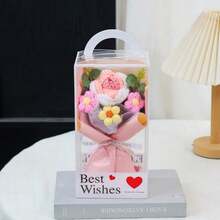 创意花束，手工编织玫瑰向日葵花束，人造玫瑰花束，情人节、圣诞节、婚礼、母亲节、教师节、新年、生日、毕业典礼礼物（含礼盒） - 彩色 - 查看 9