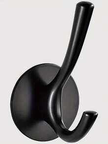 无痕挂钩，超强粘性壁挂式衣钩，重型浴室壁钩，浴室配件，哑光黑 - 彩色 - 查看 1