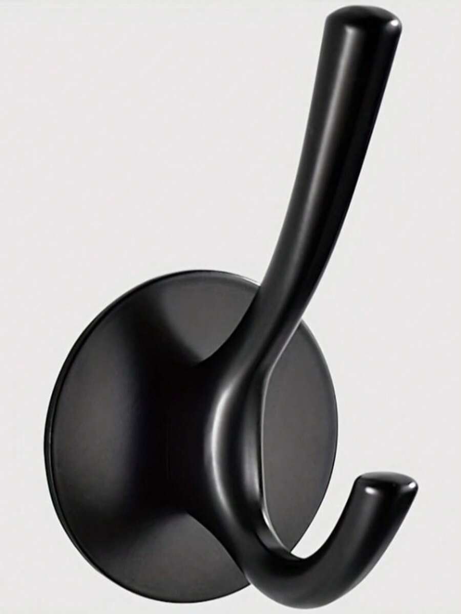 无痕挂钩，超强粘性壁挂式衣钩，重型浴室壁钩，浴室配件，哑光黑 - 彩色 - 查看 1