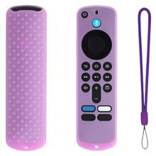 适用于2025款Fire TV Stick 4K/HD遥控器的硅胶保护套，带挂绳，软壳遥控器套 - 多色 - 查看 12