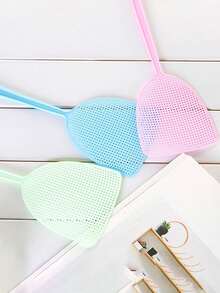 5pcs/3pcs/1pc Random Color Plastic Fly Swatter, Pest Swatter, Insect Swatter, Lightweight And Practical, Suitable For Home Use, Ideal For Repelling Mosquitoes And Flies In Summer. Long Handle, Soft And Flexible, Perfect Choice For Pest Control. Basic School Supplies, Back To School Season, Home Decor, Women's Gift, Men's Gift, Family Gift - Fly Swatter - View 5