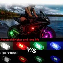 4pcs RGB LED Strobe Light For Aircraft With Remote Control, Poleless Design, 8 Color Lighting, USB Charging, IP65 Waterproof And Shockproof Emergency Warning Light: Suitable For Cars, Motorcycles, Drones, Airplanes Or Bicycles. - A - View 5