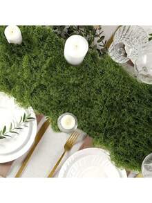 1pc, 100cm X 100cm Artificial Soft Breathable Polyester Fiber Simulated Natural Green Moss Mat, Suitable For Aquarium Landscaping, Artificial Lawn, Micro Landscape, Floral Decor, Outdoor Scenery, Home Decor, Exhibition Background, Lawn, Potted Plants And Walkways. - Multicolor - View 10