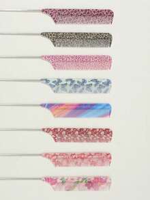 钢针尖梳，耐用ABS塑料材质，防静电，适用于卷发、波浪发、直发等各种发质，打造顺滑造型，无香型，易于清洁 - 彩色 - 查看 4