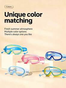 Anti-Fog High Definition Swimming Goggles, Unisex Large Frame Swim Goggles, Drift Protective Eyewear With Earplug, Diving Mask - Swimming Goggles - View 5