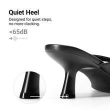 Women Kitten Heel Thong Heeled Sandals Comfortable Open Toe Slip On Summer Sandals - 黑色 - 查看 7