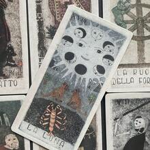 78 piezas Juego de Cartas de Tarot Vintage, Sistema Marsellés, Versión Italiana, Juego de Fiesta de Ocio, Cartas de Adivinación, Regalo de Vacaciones - idioma italiano - Ver 5