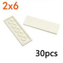 MIGUBA 30 viên gạch xây dựng trơn 2x6, tấm phẳng, gạch phẳng 2*6, phụ kiện gạch, tương thích với bộ 69729 - Nhiều màu - Xem 11