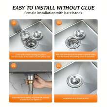 Bộ thoát nước bồn rửa bằng thép không gỉ, phù hợp với bồn rửa đơn/đôi, chống mùi hôi, ống composite dẻo, có lỗ thoát tràn, chống tắc nghẽn, chất liệu dày dặn bền chắc, độ dẻo dai cao, cấu trúc trong suốt, dễ sử dụng. - A - Xem 10