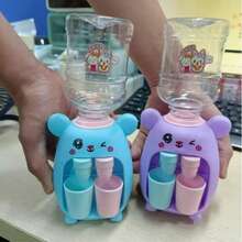 1个可爱小熊造型饮料瓶 - 迷你厨房套装，可盛装冷热饮，配有2个可叠放的杯子 - 彩色 - 查看 2
