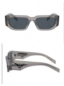 Prada Men's Large Square Frame, Black Acetate Frame, Luxurious Designer Style, Perfect For Summer Beach And Street Fashion. - Black - View 6